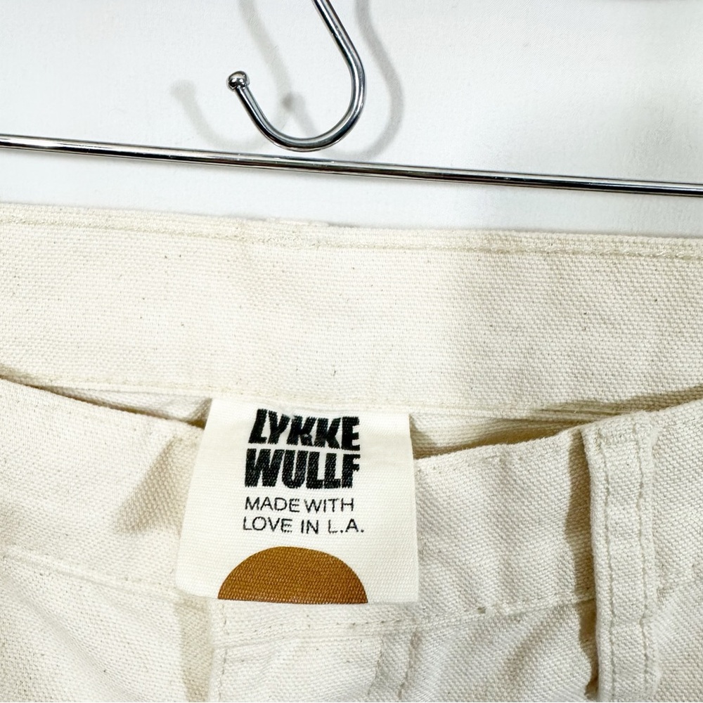 Lykke Wullf Perfected Ranch Pants High Rise Straight Leg in Canvas Cream - Picture 10 of 11